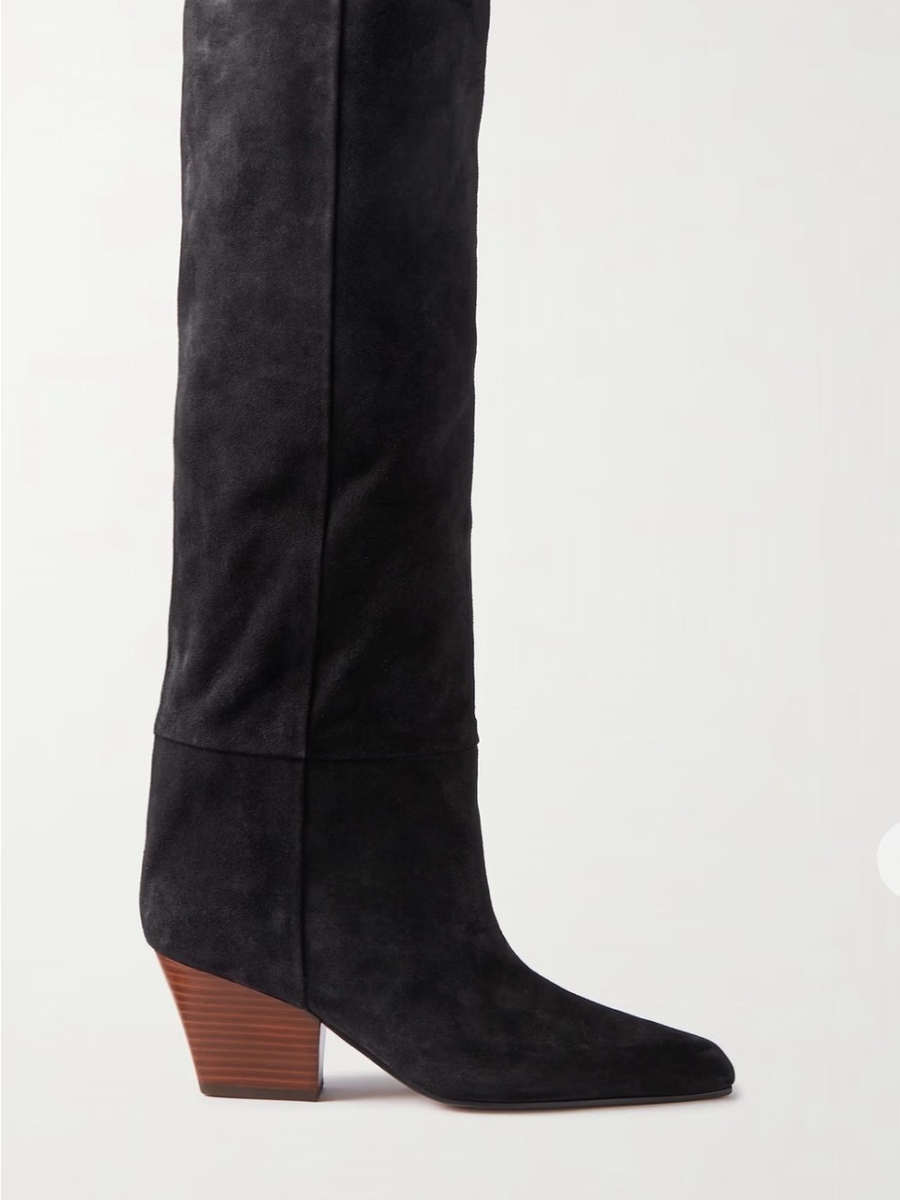 Paris Texas Black Suede Knee Boot